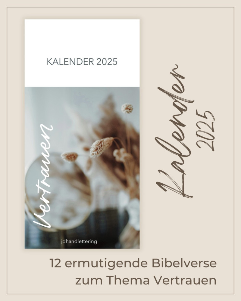 Wandkalender von Jael und Damaris - mit stylischer Klammer zum Aufhängen