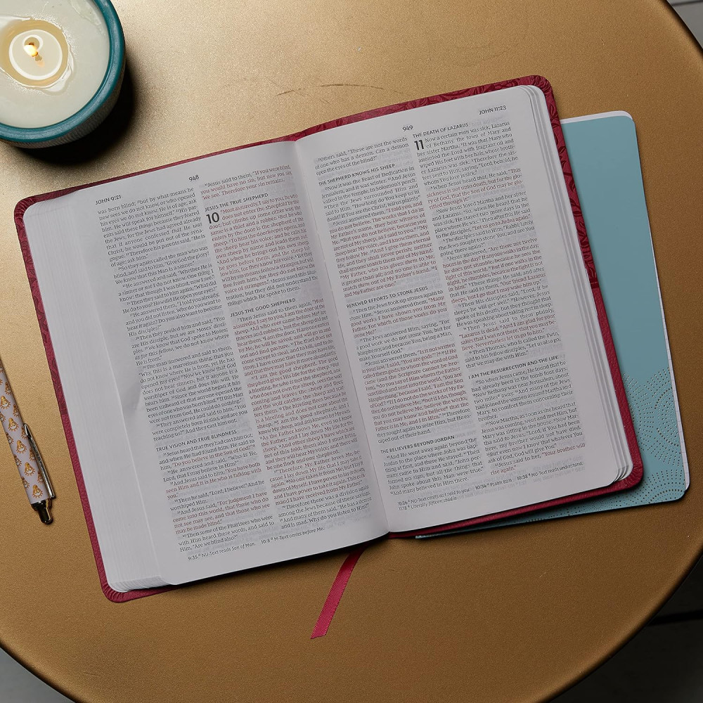 Anglais, Bible, New King James Version, moyen format, similicuir bleu - NKJV, Value Thinline...