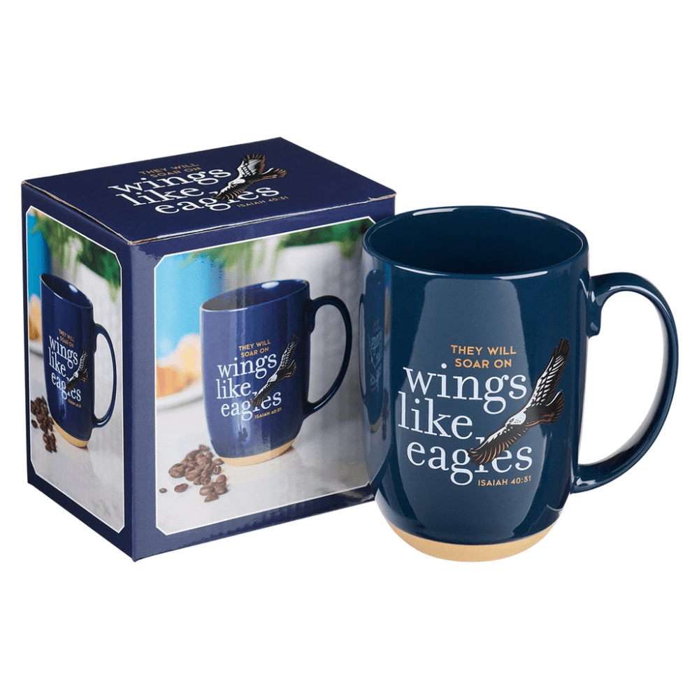 Tasse - Wings like Eagles - dunkelblau, 444ml