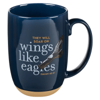 Tasse - Wings like Eagles - dunkelblau, 444ml