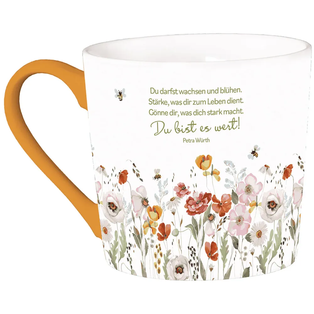 Tasse - Du bist so wertvoll - weiss, 350ml