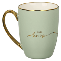 Tasse - Be still and know - grün, 355ml