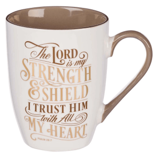 Tasse - The Lord is my strength - beige, 355ml