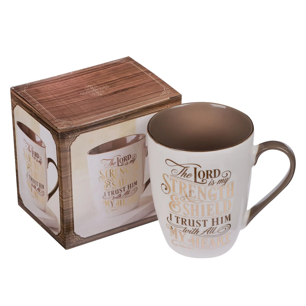 Tasse - The Lord is my strength - beige, 355ml