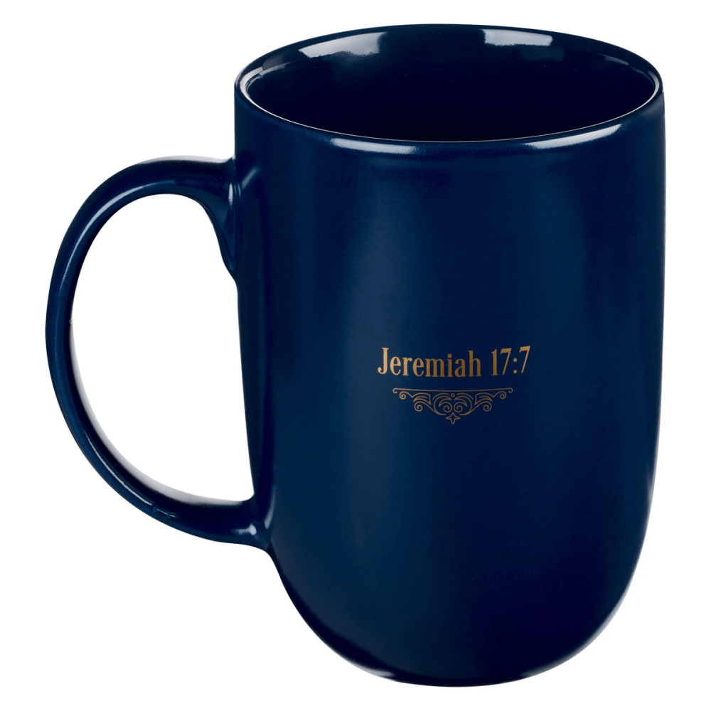 Tasse - Blessed is the one - dunkelblau, 444ml