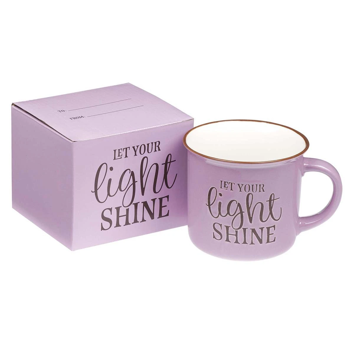 Tasse - Let you light shine - violett, 390ml