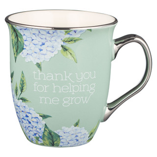 Tasse - Thank You For Helping Me Grow - grün, 414ml