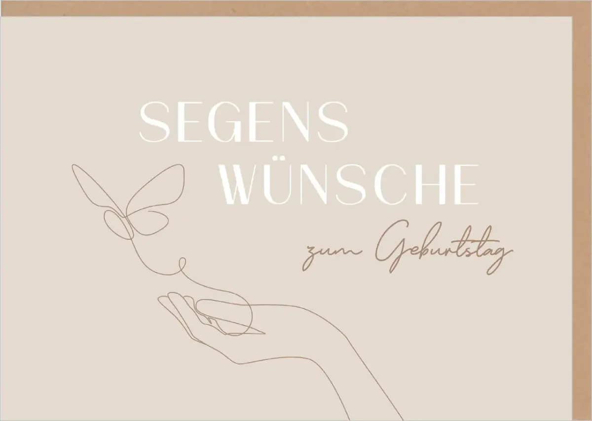 Faltkarte Segenswünsche Schmetterling - Jeremia 29,11