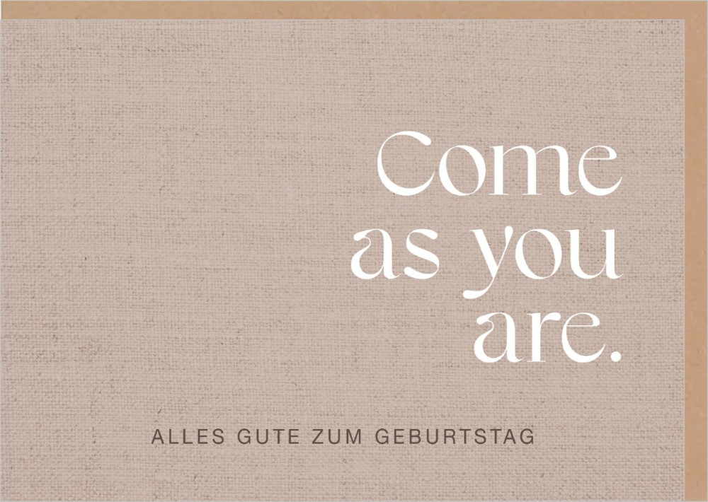 Faltkarte Come as you are - Matthäus 11,28.29