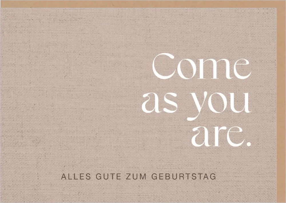 Faltkarte Come as you are - Matthäus 11,28.29