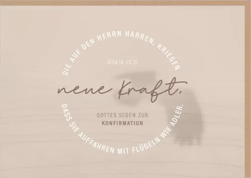 Faltkarte Konfirmation Jesaja 40:31
