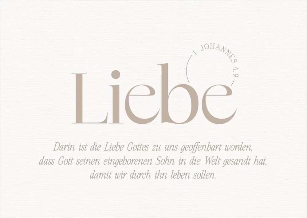 Postkarten Liebe - 1. Johannes 4:9
