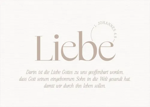 Postkarten Liebe - 1. Johannes 4:9