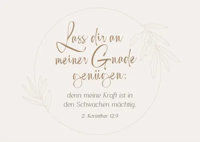 Postkarten Gnade genügen - 2. Korinther 12.9