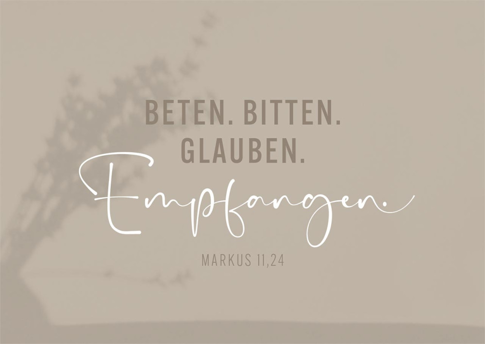 Postkarten Empfangen - Markus 11:24