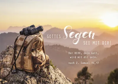 Postkarten Rucksack - nach 2. Samuel 14,17