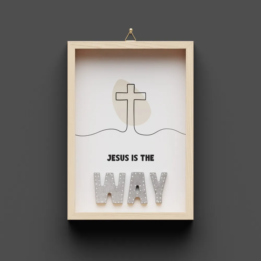Jesus is the way - Wandbild A5