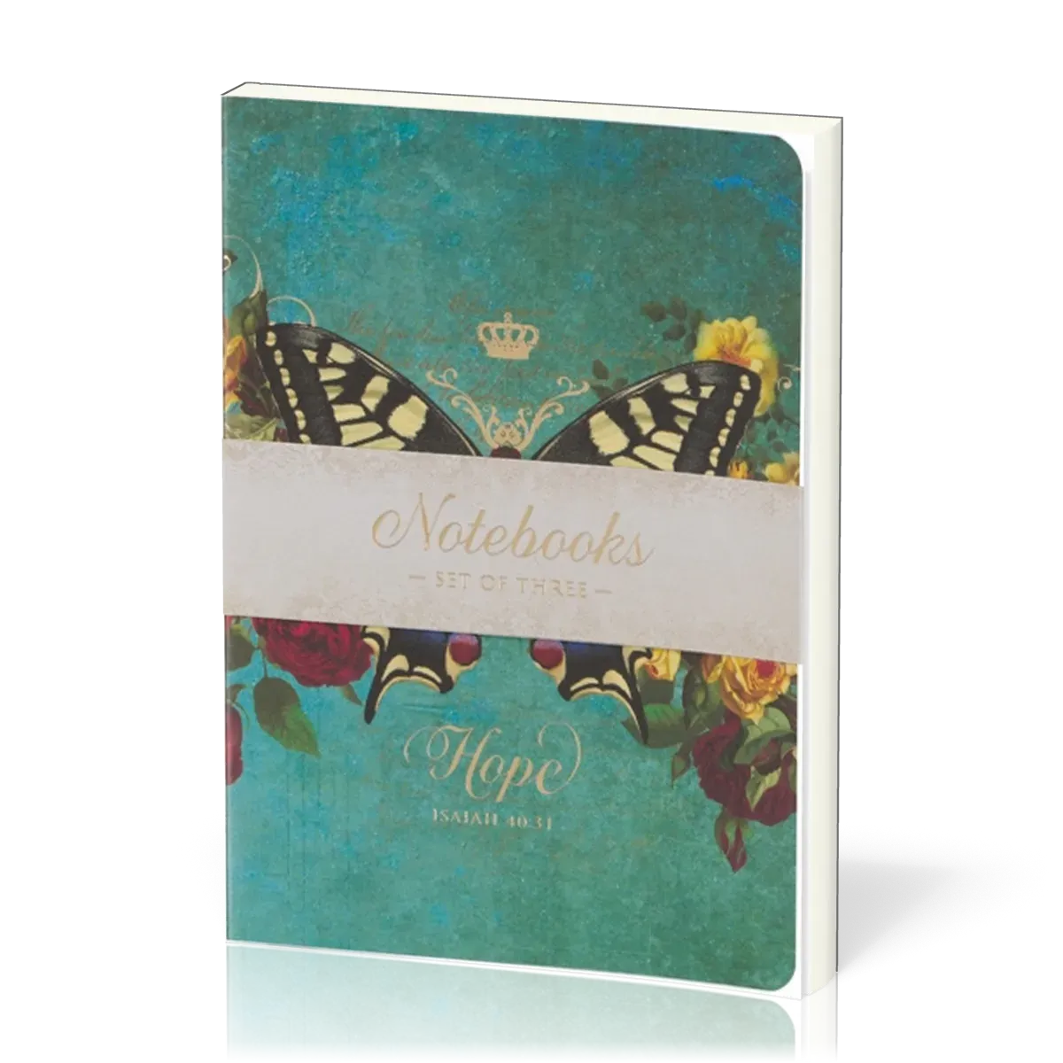 Hope Grace and Be Still Secret Garden Butterfly Notebook Set - 3-er Set