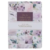 Strength and Dignity Purple Floral Notebook Set - 3-er Set