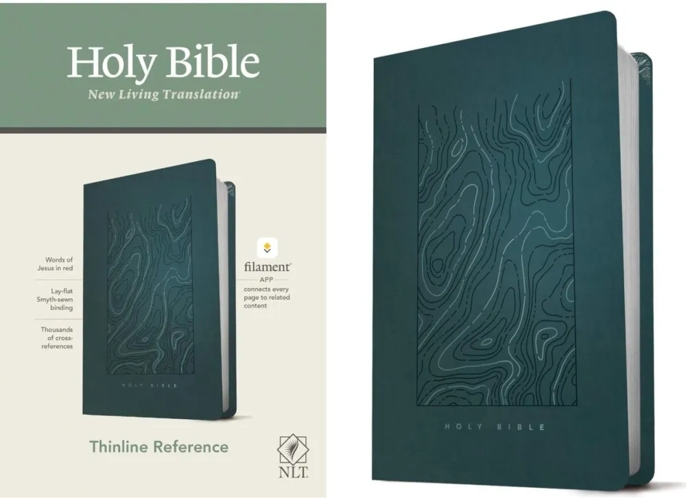 Anglais, Bible, New Living Translation, simili souple turquoise - NLT Thinline Reference Bible,...