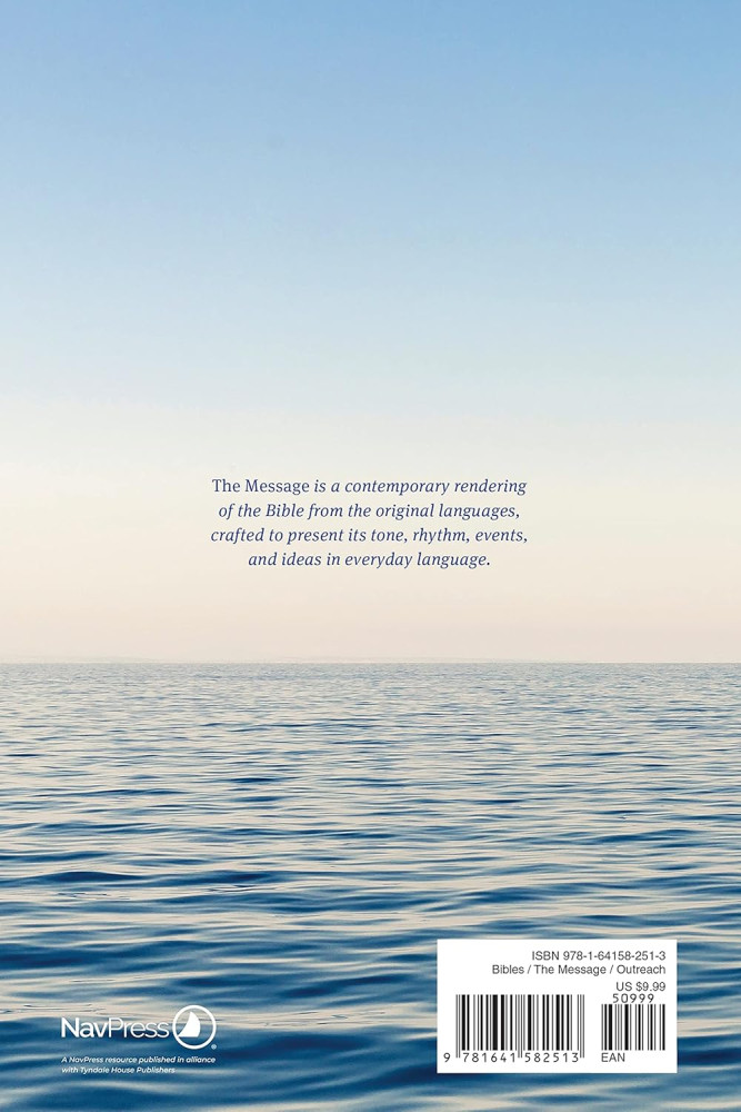 Anglais, Bible The Message, gros caractères, couverture illustrée