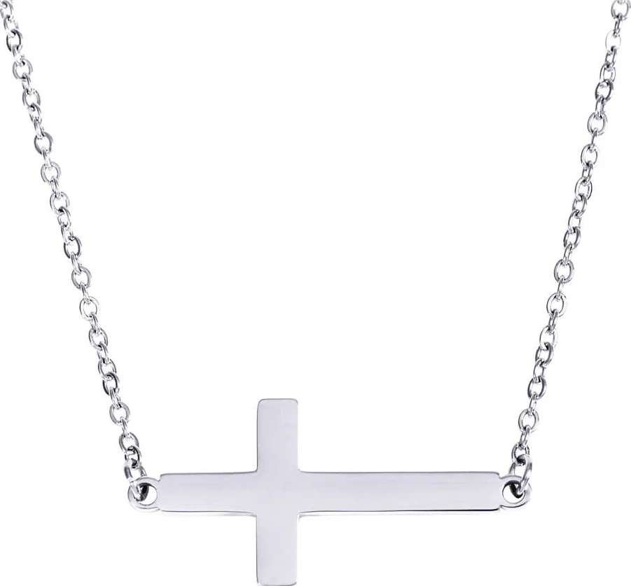 Kreuz - Halskette mit Anhänger aus Edelstahl