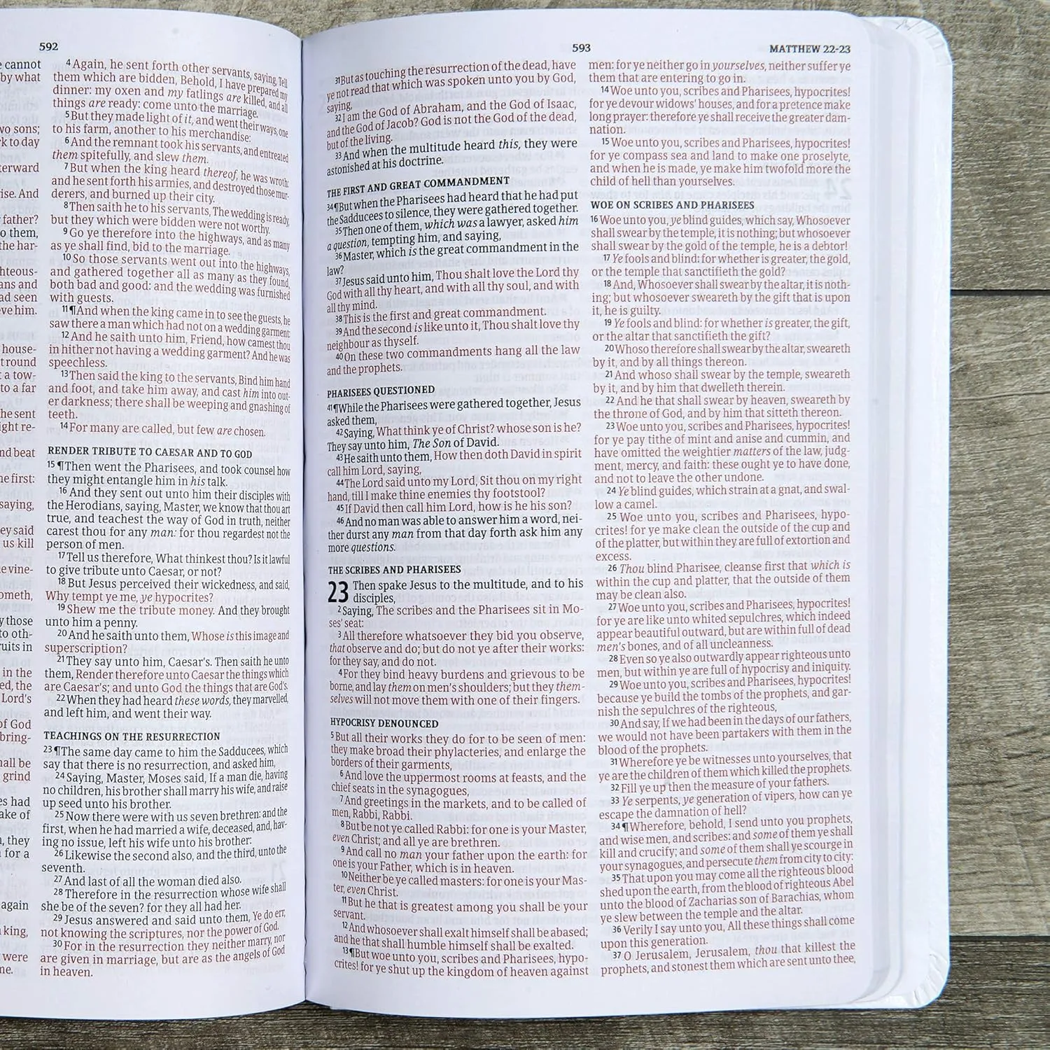 Anglais, Bible KJV, similicuir, blanche, Gift & Award