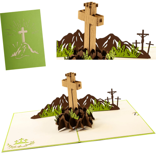3D Pop-up-Karte Kreuz
