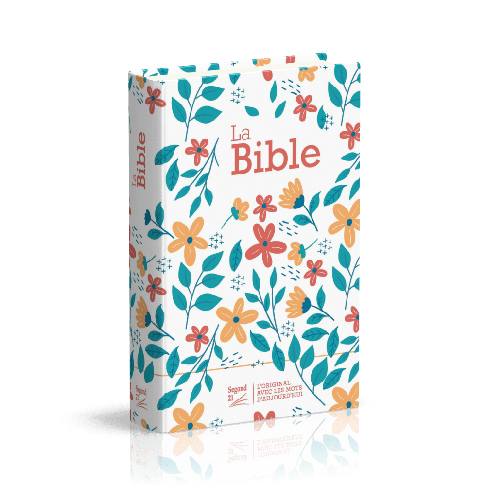 Bible Segond 21 compacte (Premium Style) - couverture rigide toilée matelassée motif fleuris