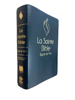 Bible Segond 1910 Esprit et Vie - cuir souple noir, tranche or et onglets, en coffret