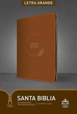 Espagnol, Bible, Reina Valera 1960, gros caractères, similicuir café, paroles de Jésus en rouge -...