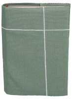 Buchhülle petrol - Mit aufgesticktem Kreuzmotiv