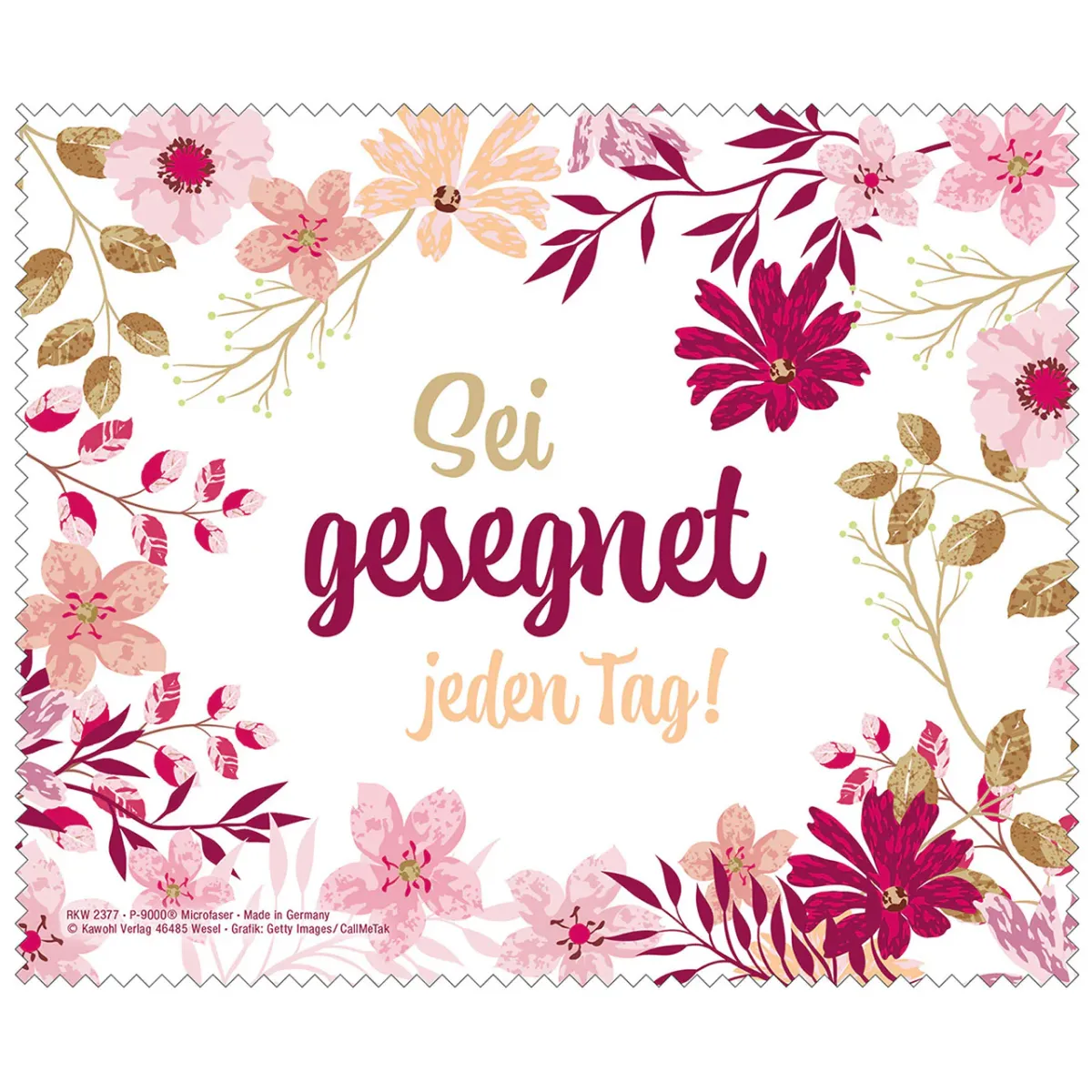 Sei gesegnet jeden Tag (Mikrofasertuch) - 18 x 15 cm