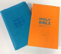 Anglais, Bible, NIV, poche, souple cyan, fermeture éclair - Pocket Cyan Soft-tone Bible with Zip