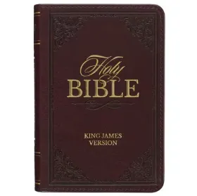 Englisch, King James Bibel, Taschenformat mit Goldschnitt - Kunstleder braun