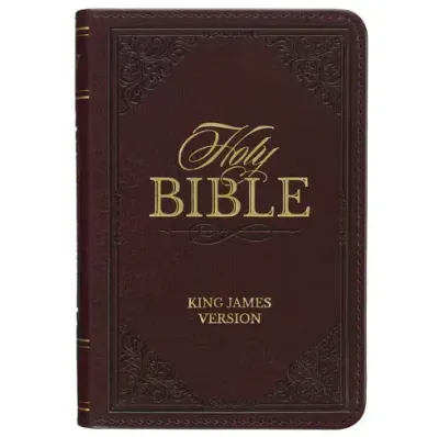 Englisch, King James Bibel, Taschenformat mit Goldschnitt - Kunstleder braun