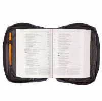 Pochette Bible, Taille S, Ichthus, Toile Violette, avec poche extérieure