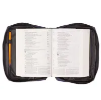 Pochette Bible, Taille S, Ichthus, Toile Violette, avec poche extérieure