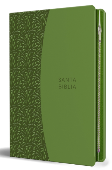 Spanisch, Bibel, Reina Valera 1960, Grossdruck - Kunstleder grün mit eingeprägtem Blattmotif,...