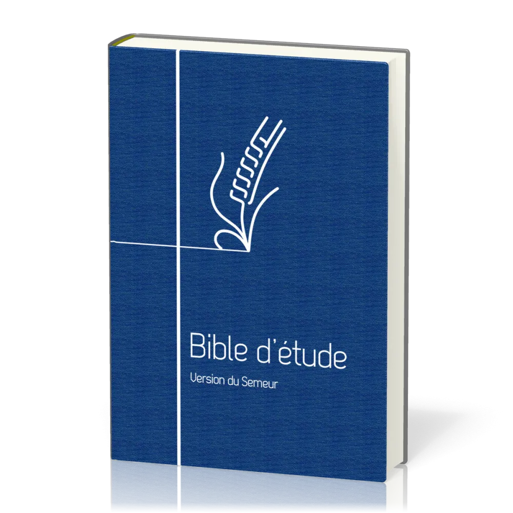 Bible d'étude Semeur 2015 - couverture souple bleue, tranche blanche