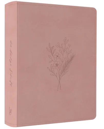 NeÜ bibel.heute Liebezurbibel (Schreibrandbibel FLORA) - Flexibler Kunstledereinband - rosa mit...