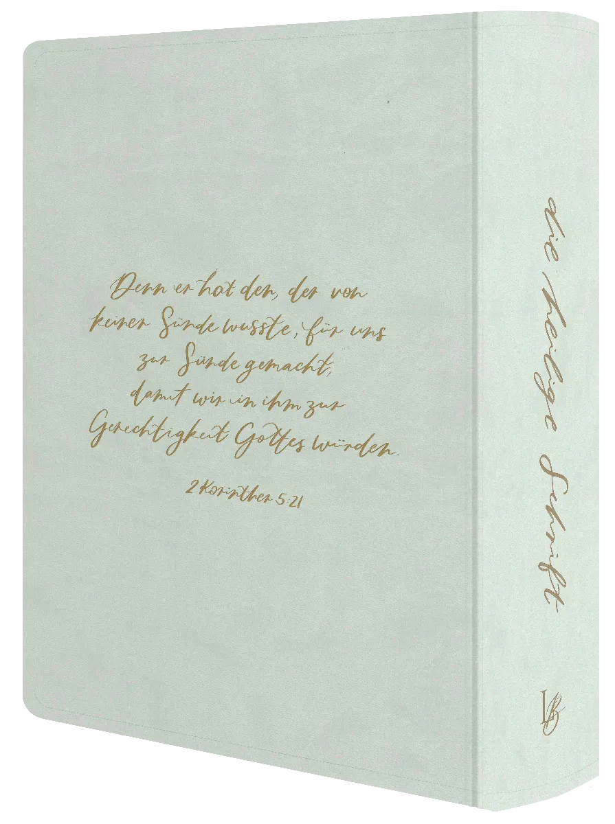 NeÜ bibel.heute Liebezurbibel (Schreibrandbibel SELAH) - Flexibler Kunstledereinband - mintgrün...