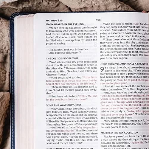 Anglais, Bible, New King James Version, grand format, violet