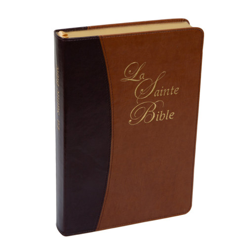 Bible Darby Edition de Rolle 2022, Grand Format Duotone : Similicuir bicolore brun/beige