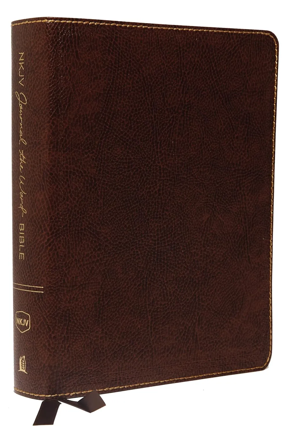 Englisch, NKJV Journaling Bibel, Grossdruck mit Schreibrand - gebunden, Leder braun