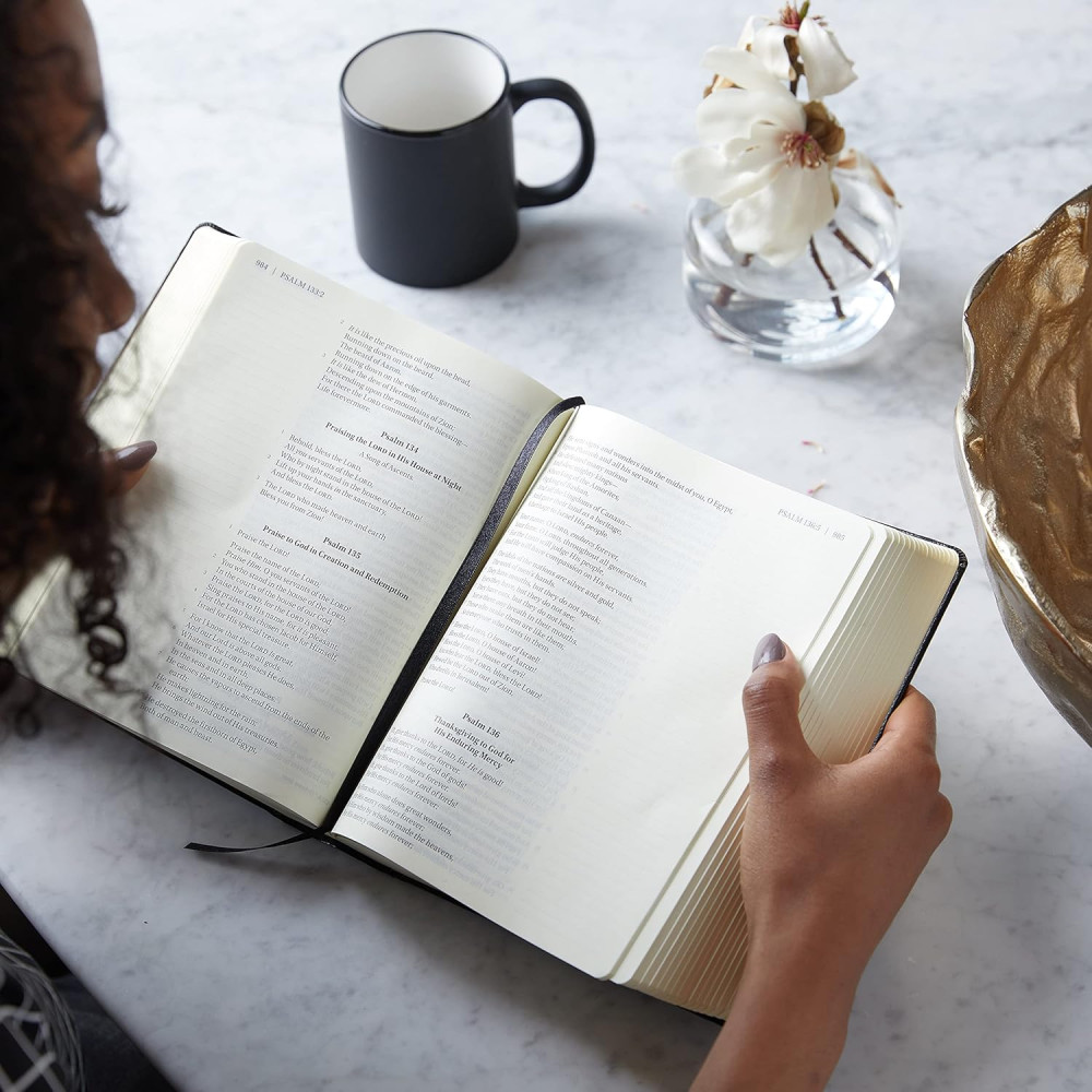 Englisch, NKJV Journaling Bibel, Grossdruck mit Schreibrand - gebunden, Leder braun