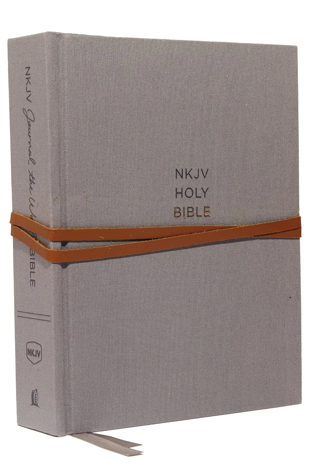 Englisch, NKJV Bibel mit Schreibrand - gebunden, Gewebeinband grau