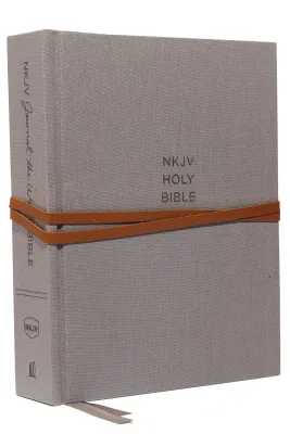 Englisch, NKJV Bibel mit Schreibrand - gebunden, Gewebeinband grau