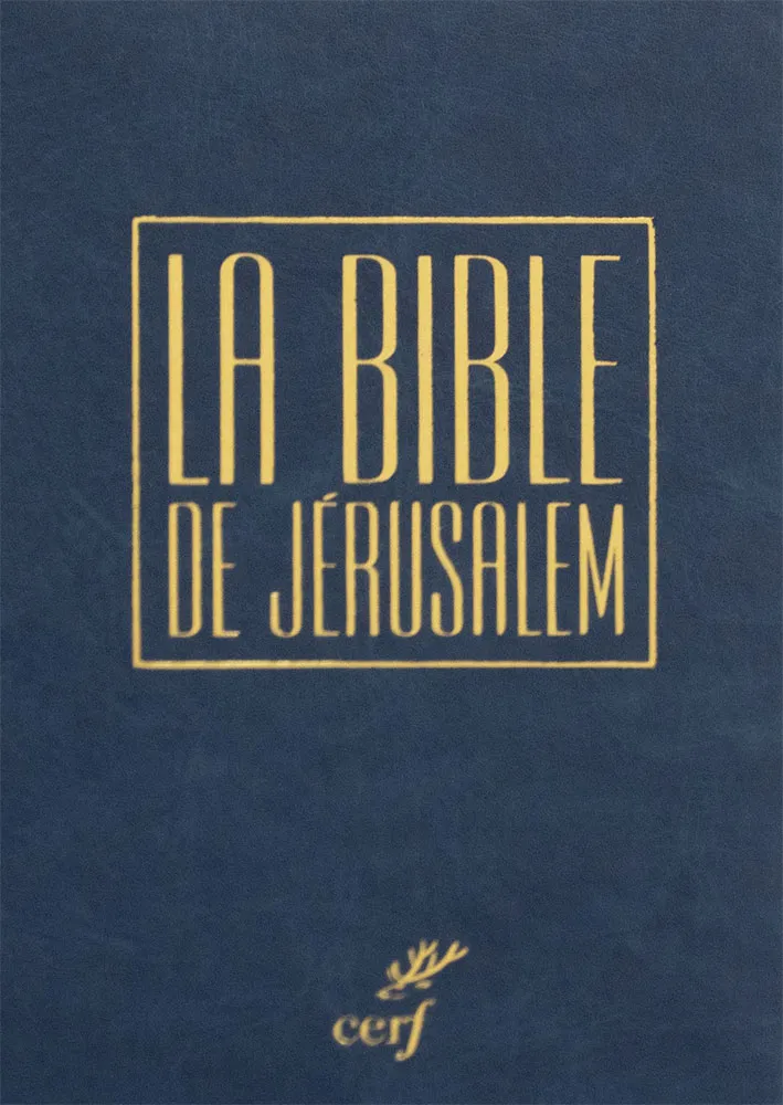Bible de Jérusalem, de poche, reliée similicuir bleue :: La Maison