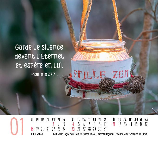 Art de vivre - Mini calendrier de table